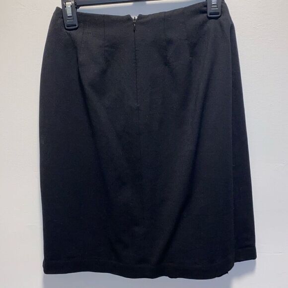 Vintage Valerie Stevens Black Wool Pleated Mini Skirt - Picture 3 of 4